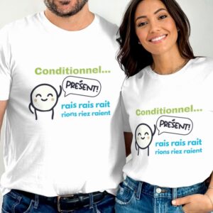 T-Shirt conditionnel présent blanc